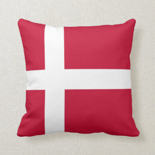 Denmark (Danish) Flag Throw Pillow