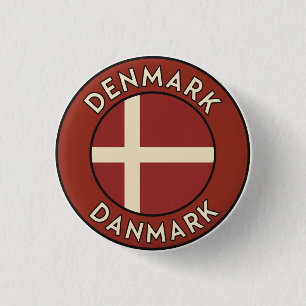 Denmark Danmark  1 Inch Round Button