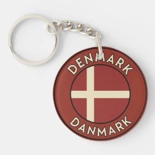 Denmark Danmark Keychain
