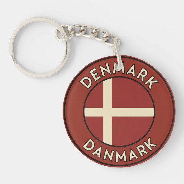 Denmark Danmark  Keychain (Front)