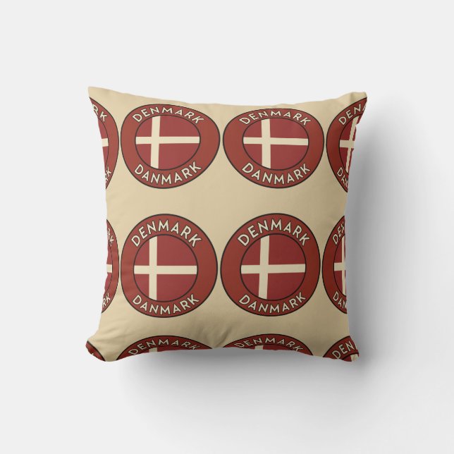 Denmark Danmark  Throw Pillow (Front)