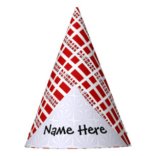 Denmark Dannebrog Tiled Personalized Party Hat