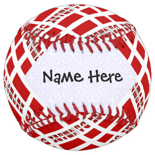 Denmark Dannebrog Tiled Personalized Softball