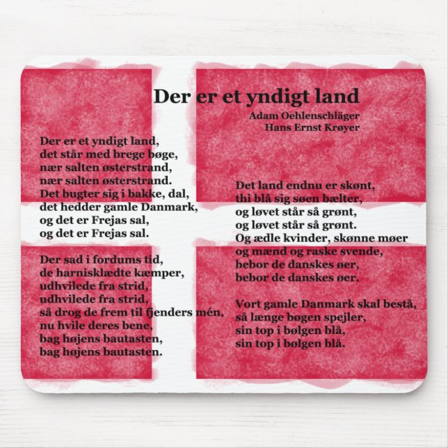 Denmark - Der er et yndigt land Mouse Pad (Front)