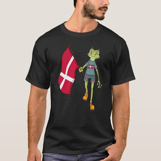 Denmark Fan Frog T-Shirt (Front)