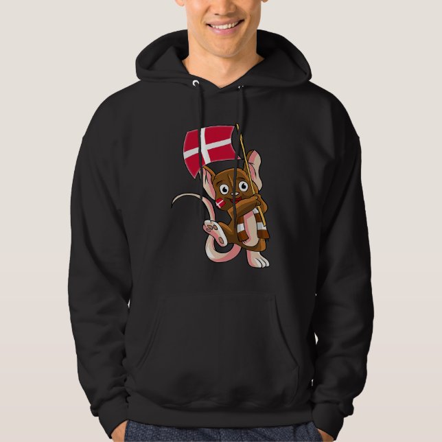 Denmark Fan Mouse Hoodie (Front)