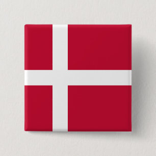 Denmark Flag 2 Inch Square Button