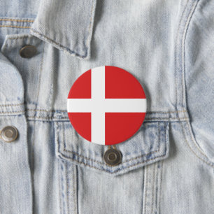 Denmark flag 3 inch round button