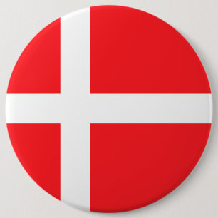 Denmark, flag 6 inch round button