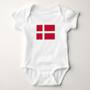 Denmark Flag Baby Bodysuit