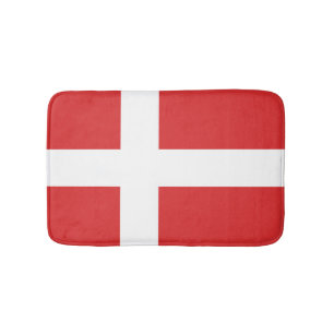 Denmark flag bath mat