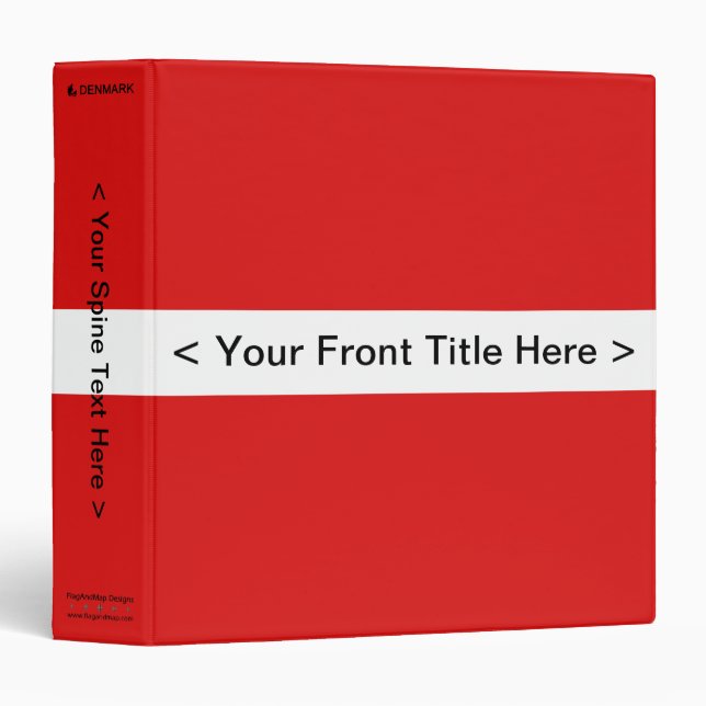 Denmark Flag Binder (Front/Spine)
