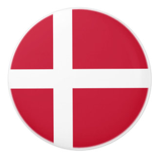 Denmark Flag Ceramic Knob