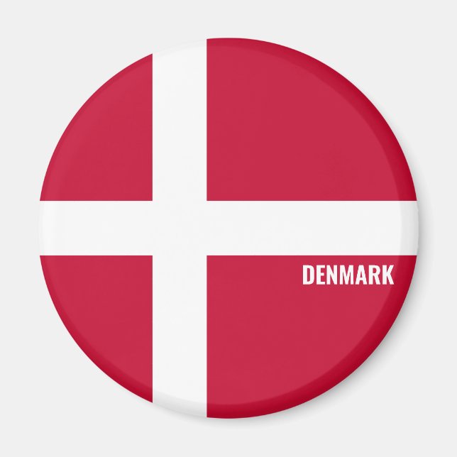 Denmark Flag Charming Patriotic Magnet (Front)