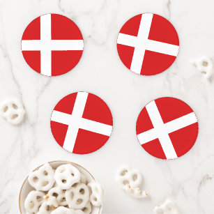Denmark flag coaster set