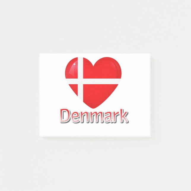 Denmark Flag Cutout Post-it Notes (Front)
