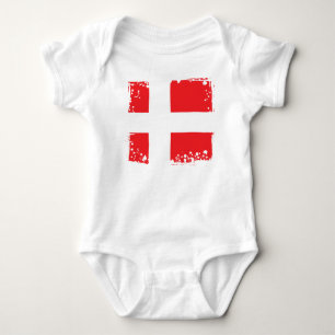 Denmark Flag, Danish Cool Baby cloth Bodysuit