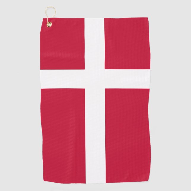 Denmark Flag Danish Patriotic Golf Towel (Front)