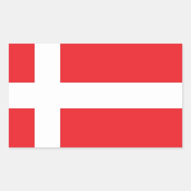 DENMARK FLAG DANNEBROG STICKER (Front)
