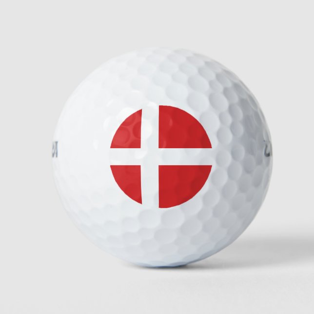 Denmark flag golf balls (Front)