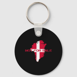 Denmark Flag Greenland Is Not For Sale Annex Green Keychain