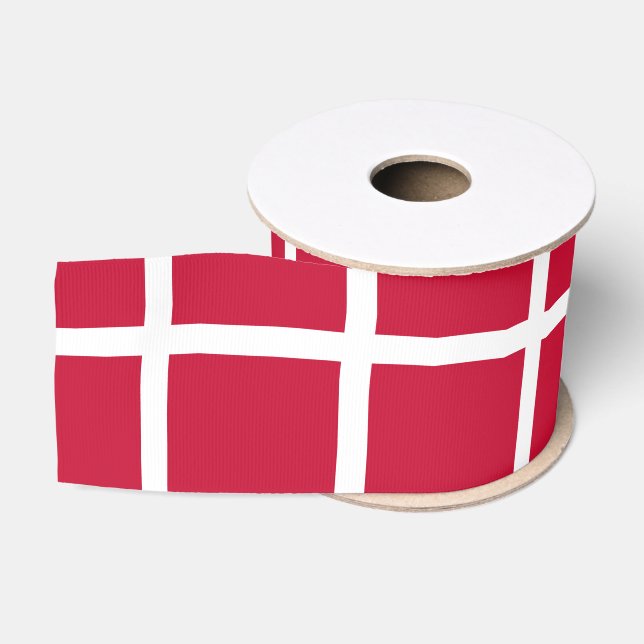 Denmark flag grosgrain ribbon (Spool)