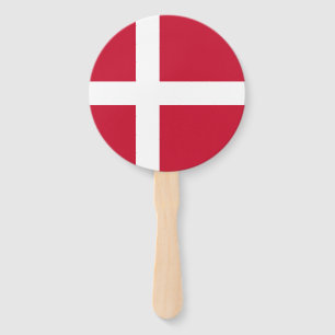 Denmark Flag Hand Fan