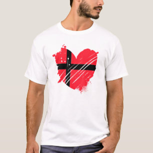 Denmark Flag I Love Denmark It Is In My Dna For Da T-Shirt