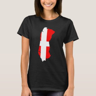 Denmark flag in Römö outline Römö T-Shirt