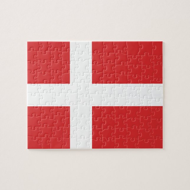 Denmark flag jigsaw puzzle (Horizontal)