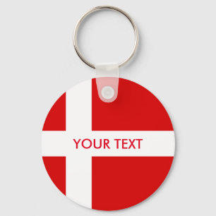 Denmark flag key chain   Danish design