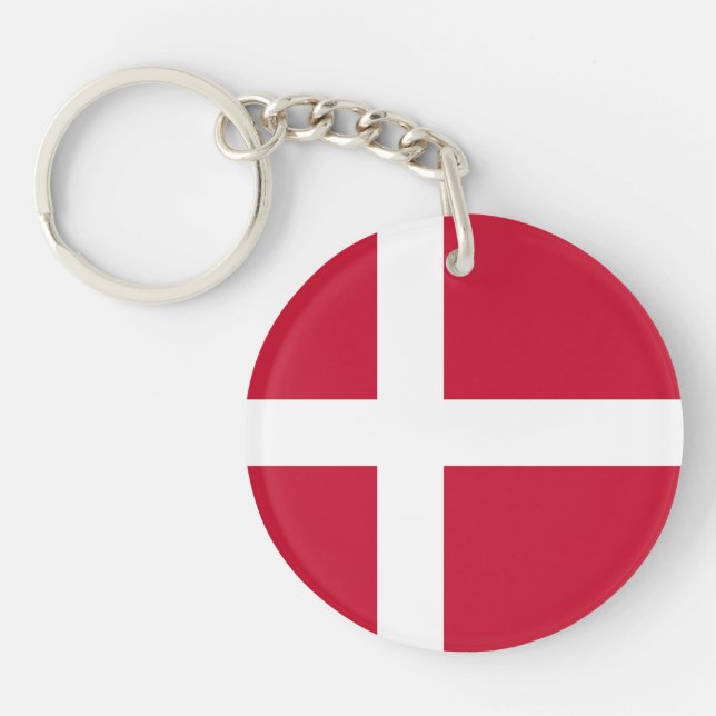 Denmark Flag Keychain (Front)