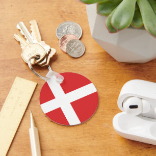 Denmark flag keychain