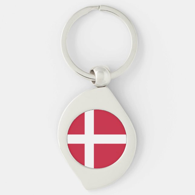 Denmark Flag Keychain (Front)
