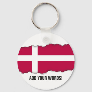 Denmark flag keychain