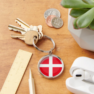 Denmark flag keychain