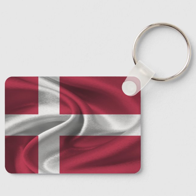 Denmark Flag Keychain (Front)