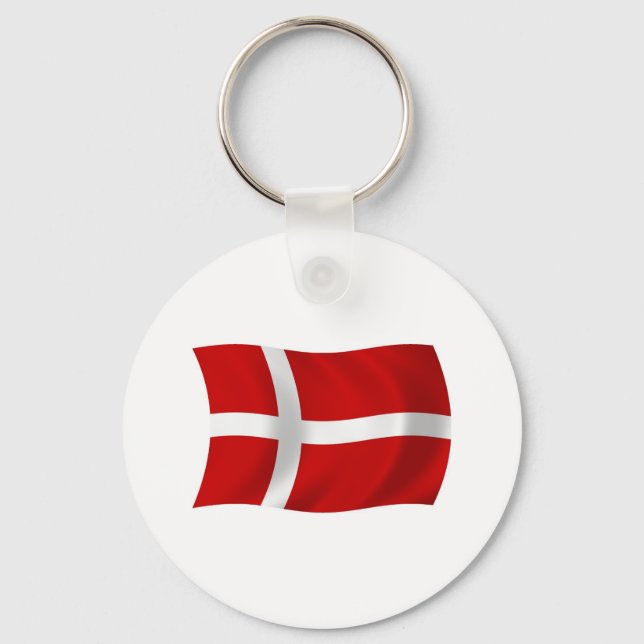 Denmark Flag Keychain (Front)