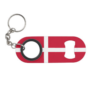 Denmark Flag Keychain Bottle Opener
