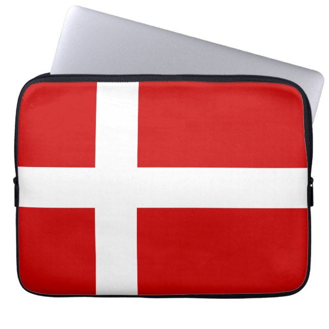 Denmark Flag Laptop Sleeve (Front)
