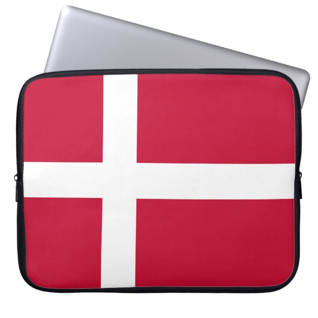 Denmark Flag Laptop Sleeve (Front)