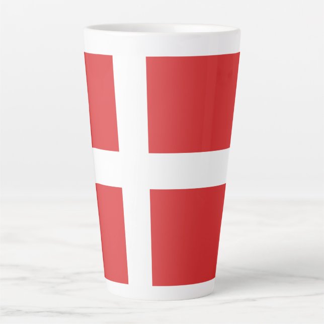 Denmark flag latte mug (Front)
