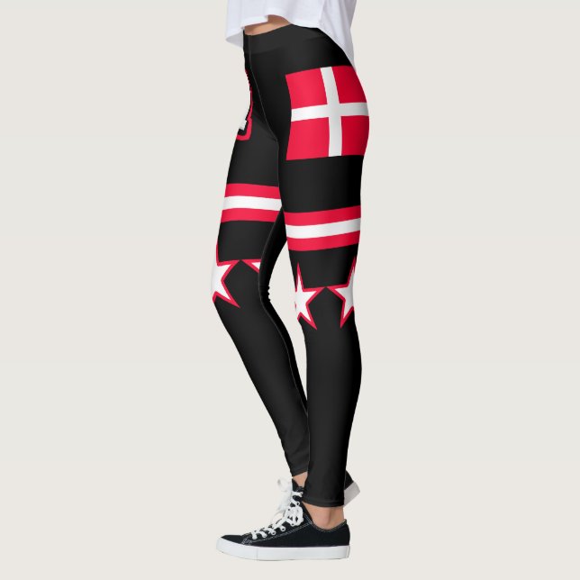 Denmark Flag Leggings (Left)
