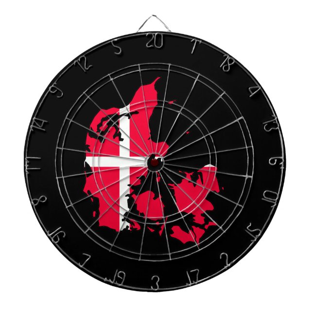 denmark flag map dartboard (Front)