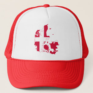 Denmark Flag Map Trucker Hat
