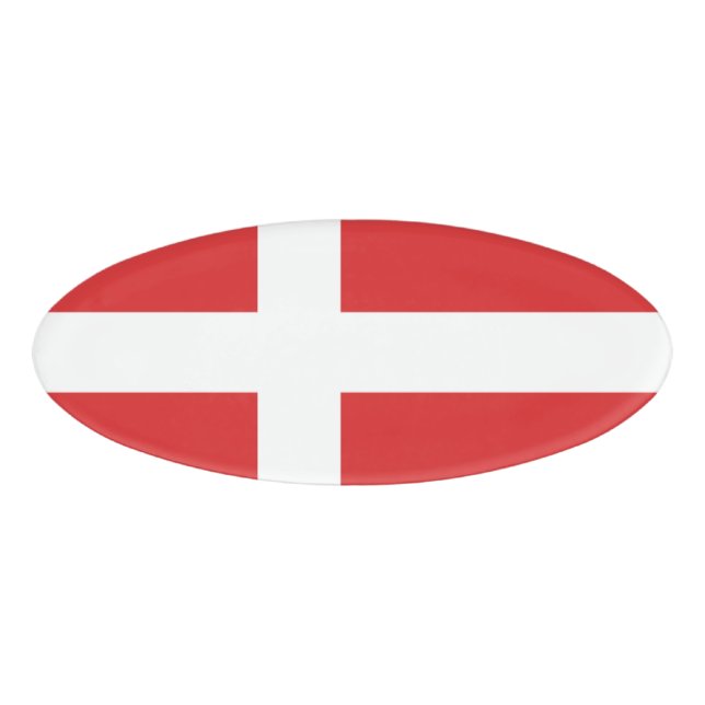 Denmark flag name tag (Front)