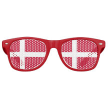 Denmark Flag Party Shades Sunglasses