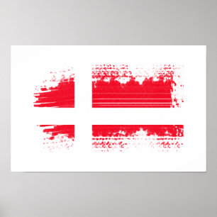 Denmark flag poster