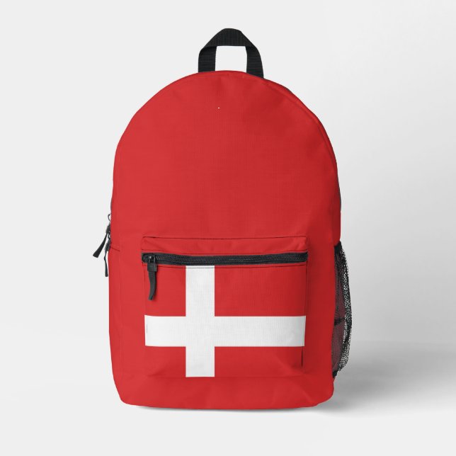 Denmark flag printed backpack (Front)