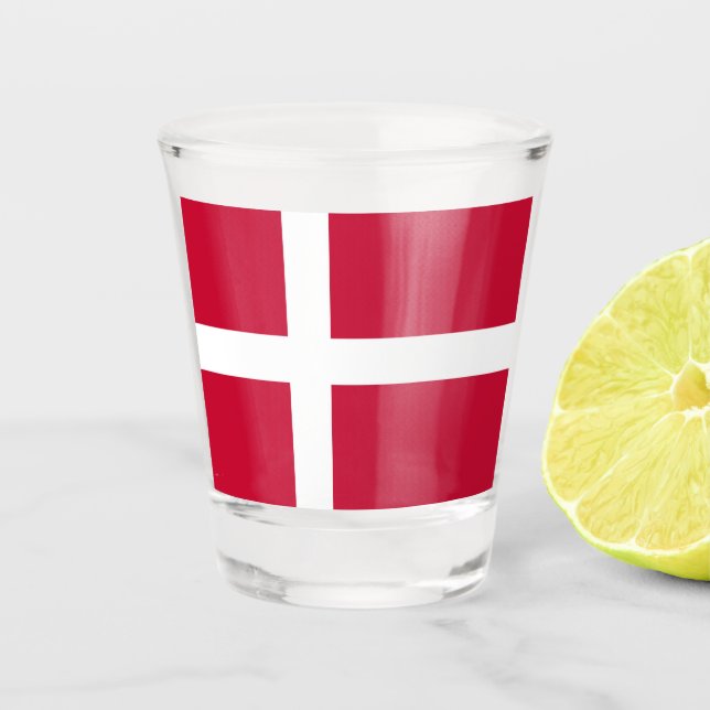 Denmark Flag Shot Glass (Front)